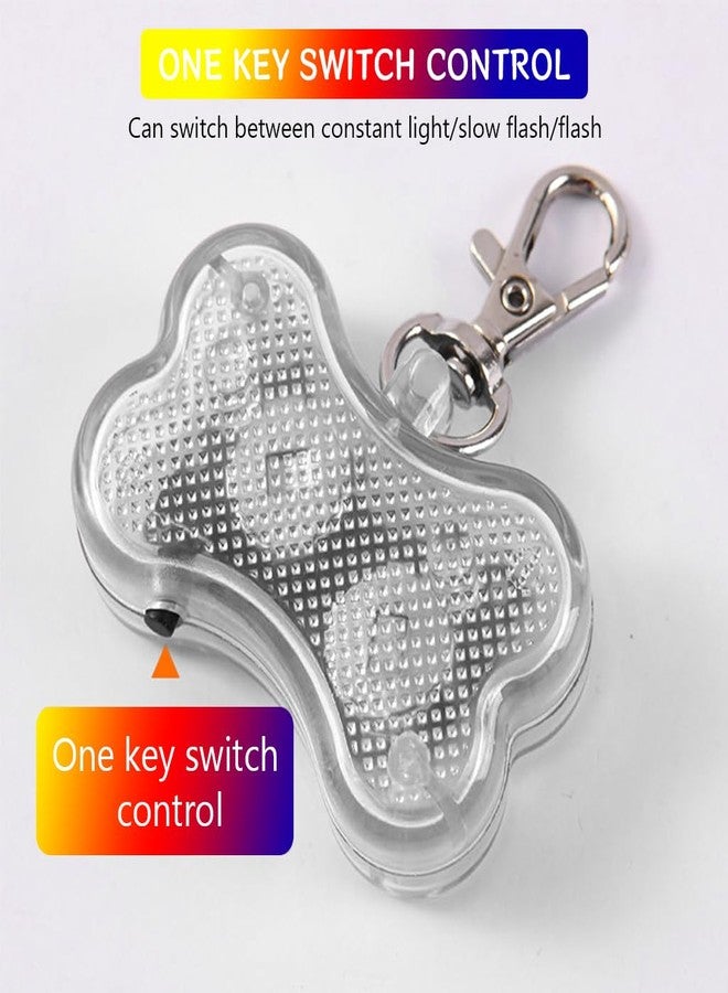 Qpets® Dog Collar Charms, LED 7-Color Dog Collar Charm with Switch, Waterproof Key Chain Charm Bag Accessory Pet Protection Charms for Dogs, Cats, Horses, And More (Bone Shape) - Image 3